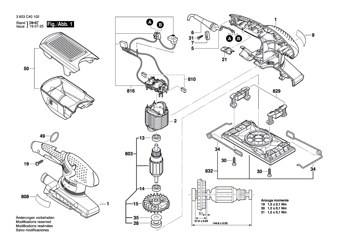 New Genuine Bosch 2609004001 Nameplate