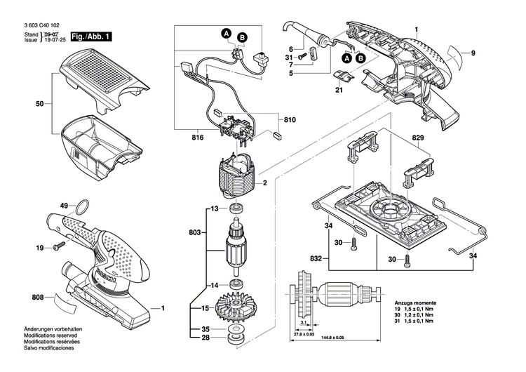 New Genuine Bosch 2609004002 Nameplate