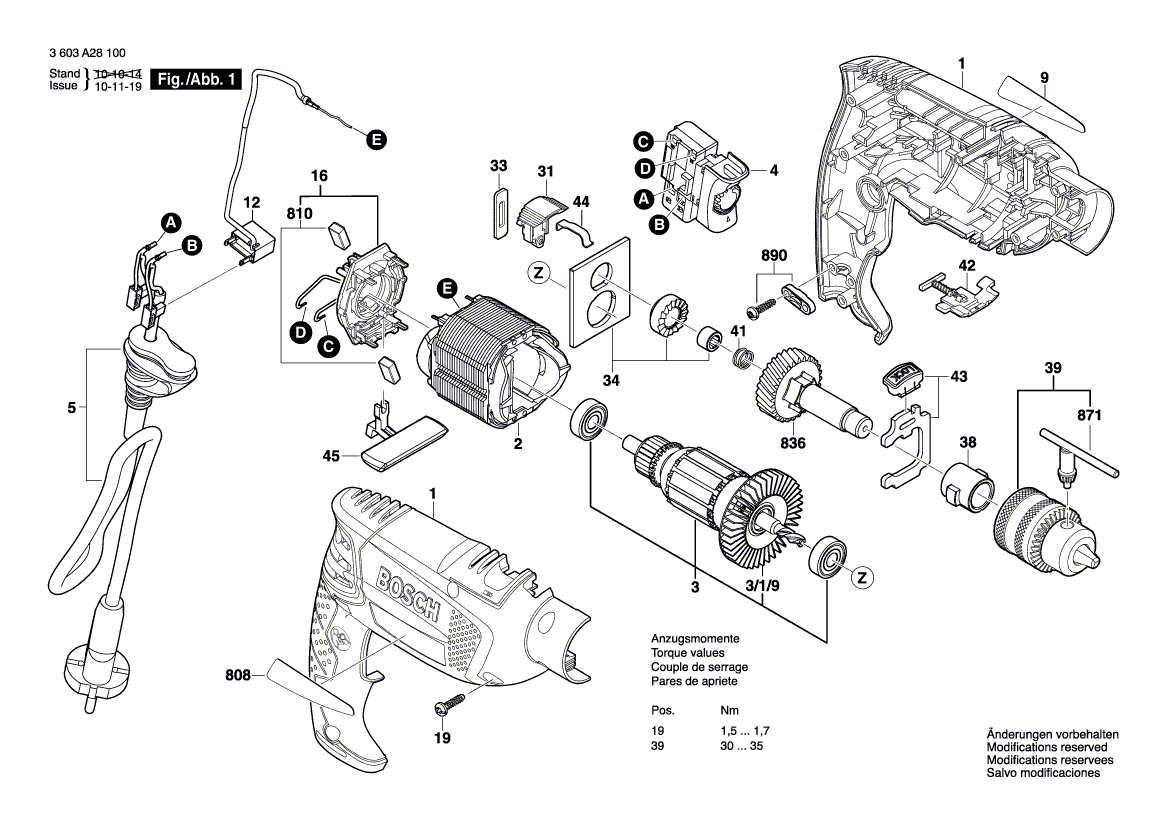 New Genuine Bosch 2609004112 Manufacturer's nameplate