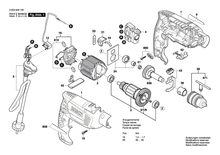 New Genuine Bosch 2609004112 Manufacturer's nameplate