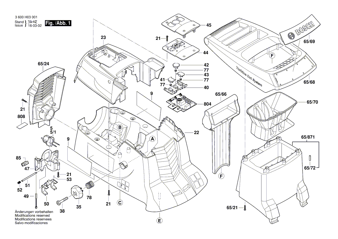 New Genuine Bosch 2609004523 Handle