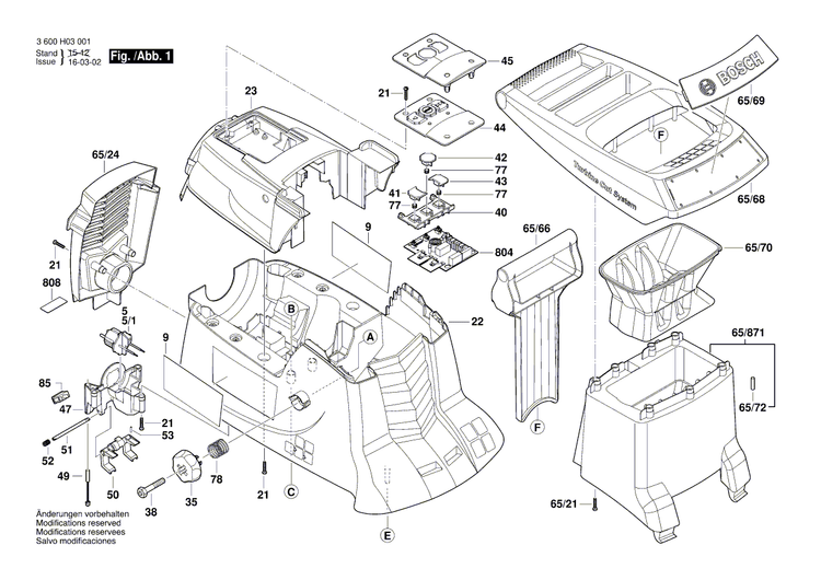 New Genuine Bosch 2609004524 Hopper