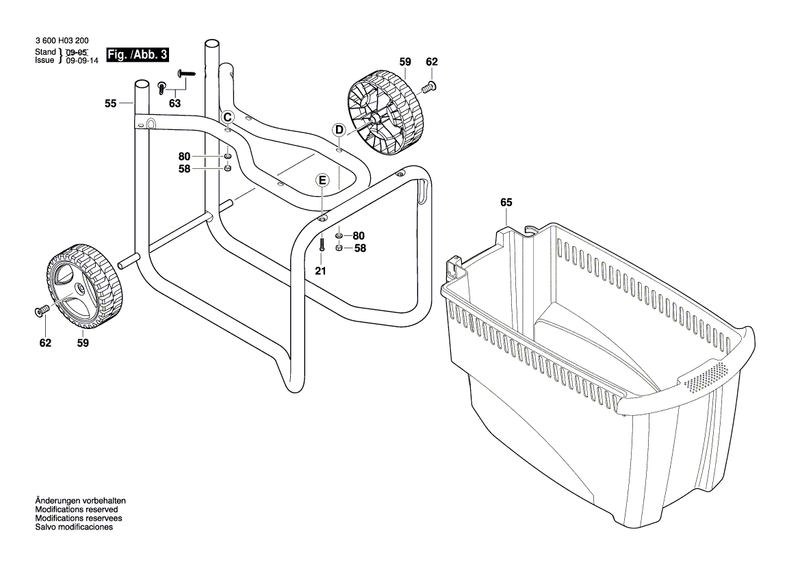 New Genuine Bosch 2609004603 Rocker Rod