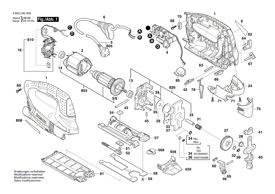 New Genuine Bosch 2609004936 Nameplate
