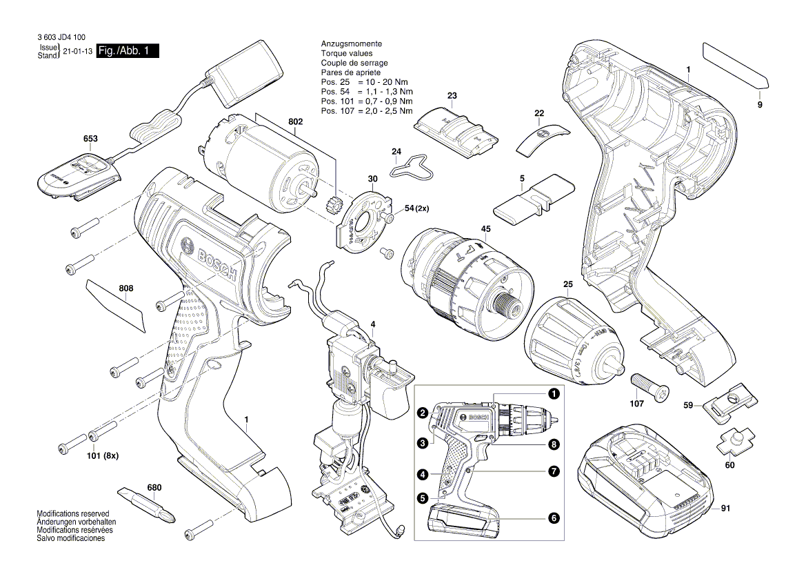 New Genuine Bosch 2609005196 Flange
