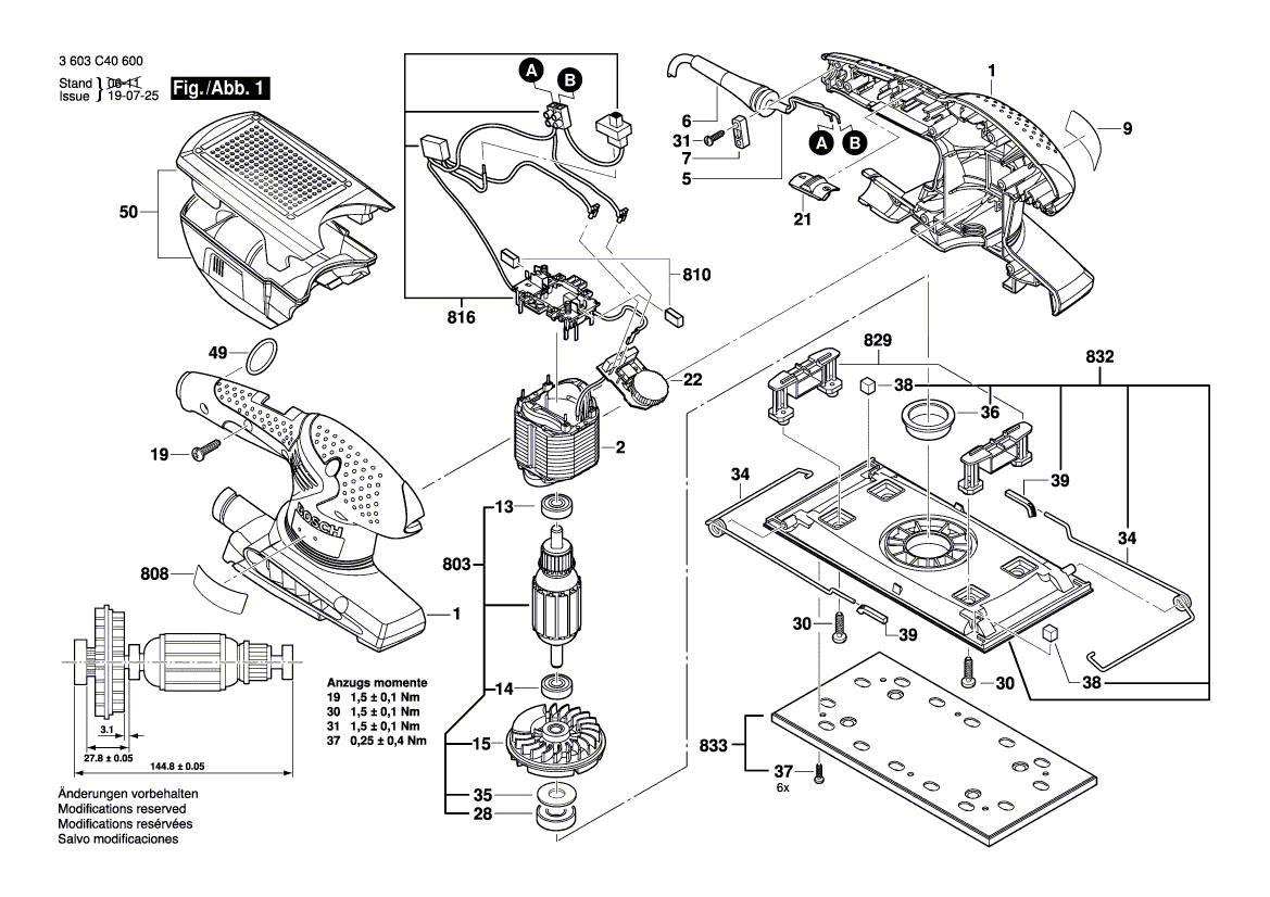 New Genuine Bosch 2609005229 Foam Panel