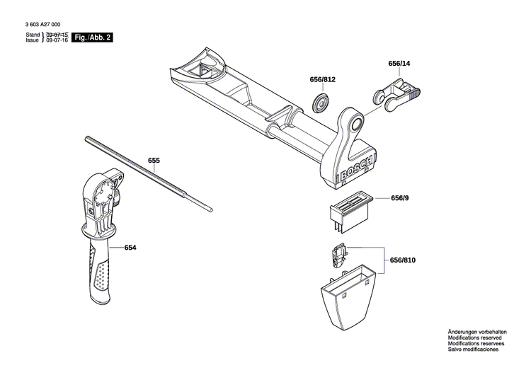 New Genuine Bosch 2609005551 Drilling Spindle
