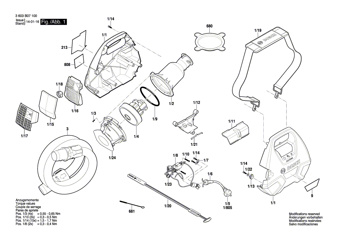 New Genuine Bosch 2609006609 spray gun