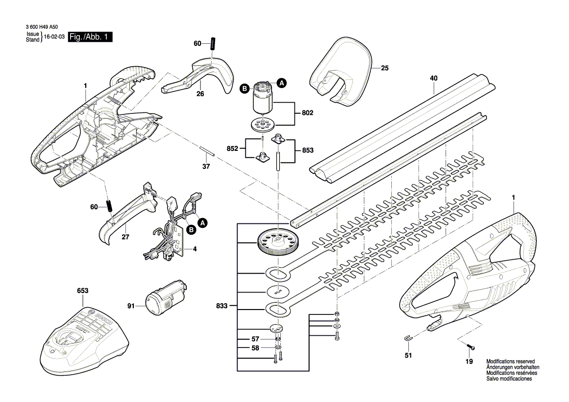 New Genuine Bosch 2609006637 Set of knives