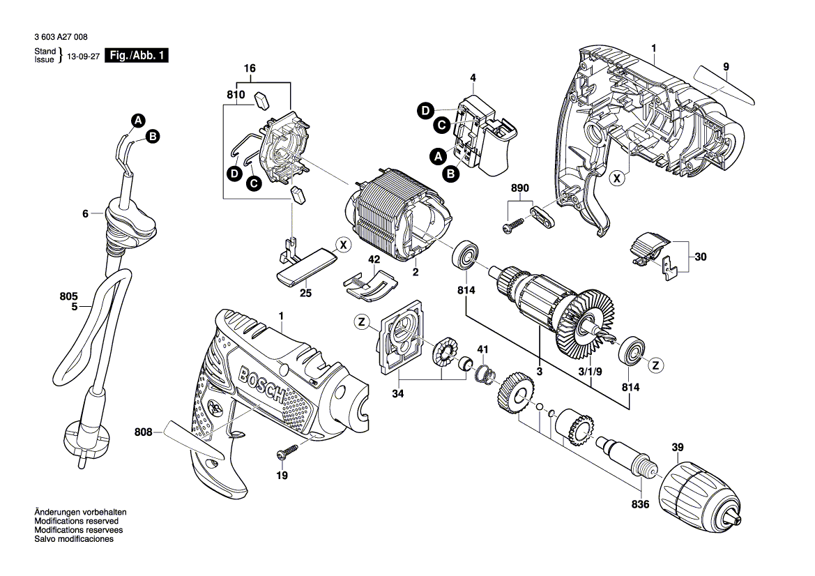 New Genuine Bosch 2609006715 Manufacturer's nameplate