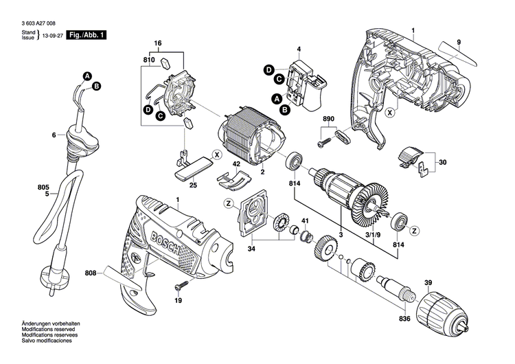 New Genuine Bosch 2609006715 Manufacturer's nameplate