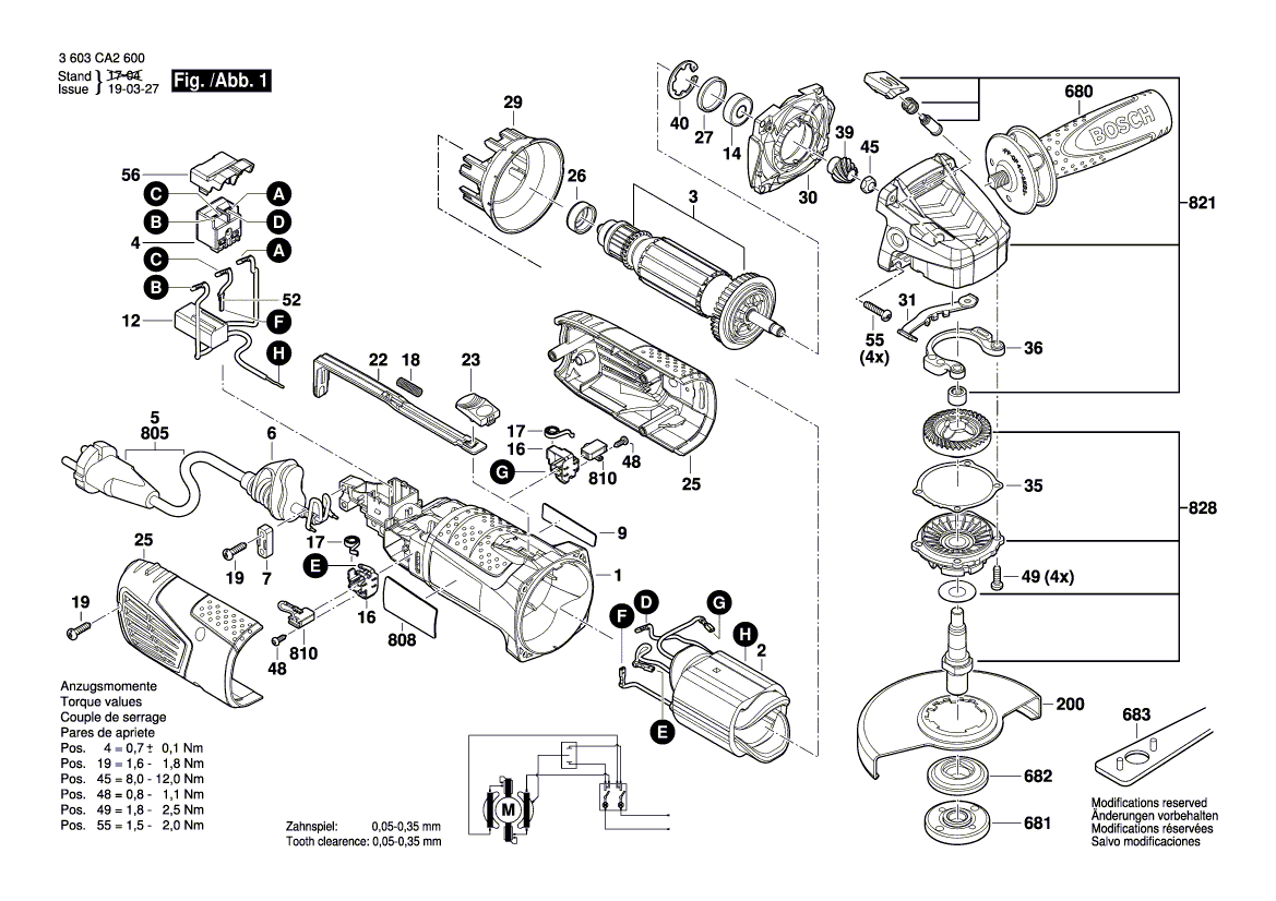 New Genuine Bosch 2609006826 Manufacturer's nameplate