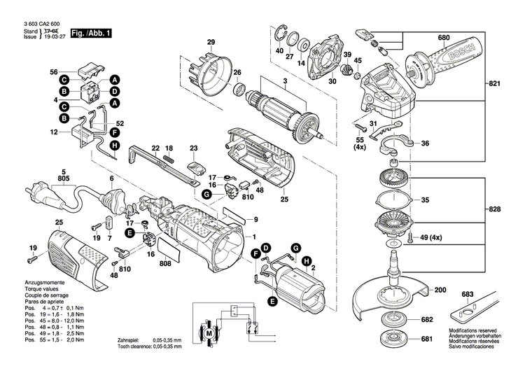 New Genuine Bosch 2609006826 Manufacturer's nameplate