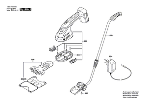 New Genuine Bosch 2609006877 Cordless Grass Shear