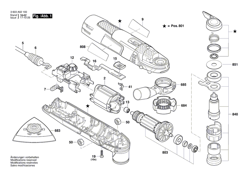 New Genuine Bosch 2609007716 Slider