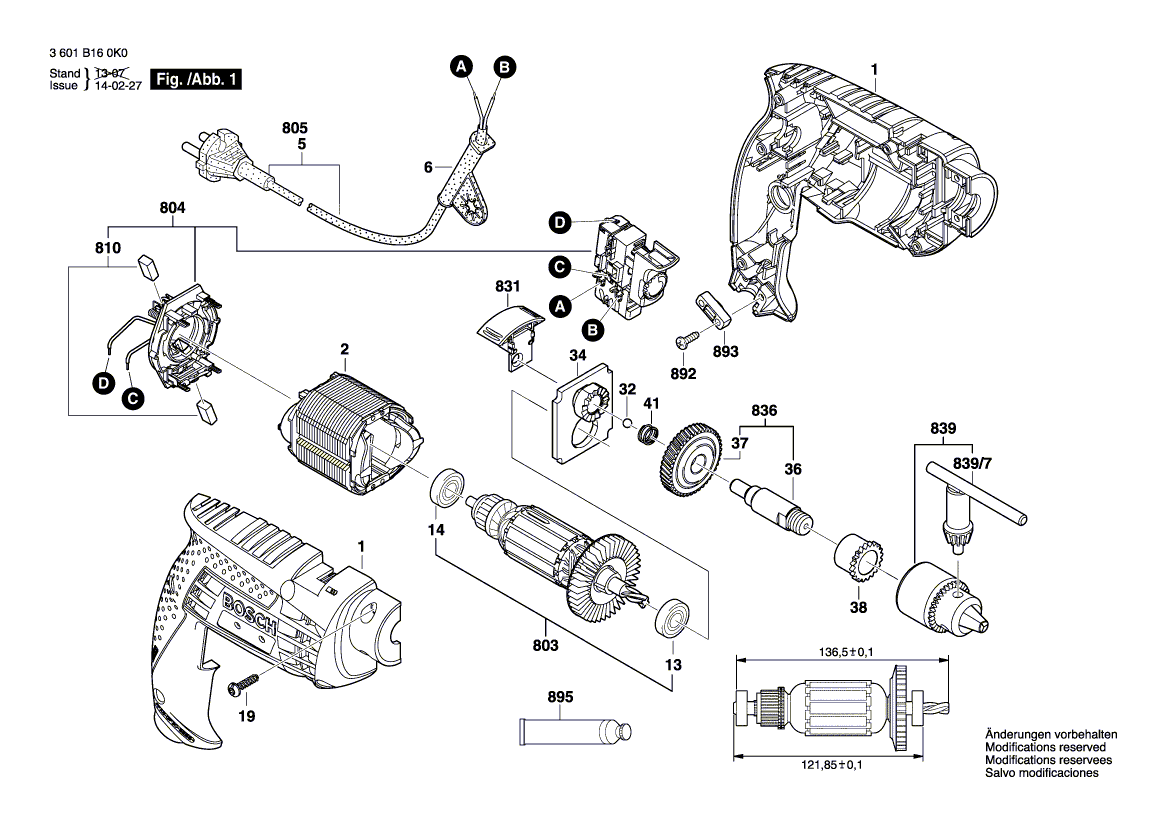 New Genuine Bosch 2609100414 Housing