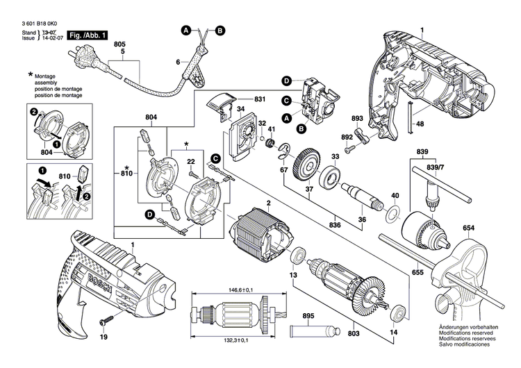 New Genuine Bosch 2609100419 Housing