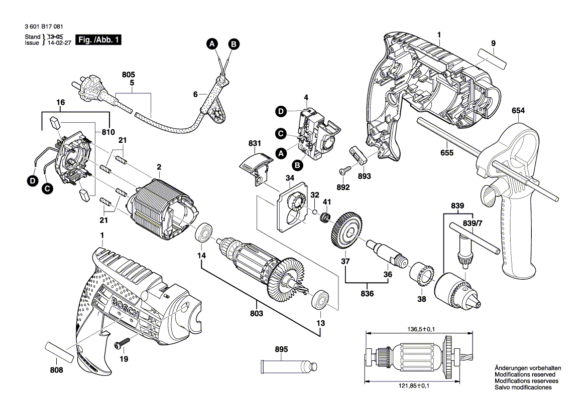 New Genuine Bosch 2609100428 Housing