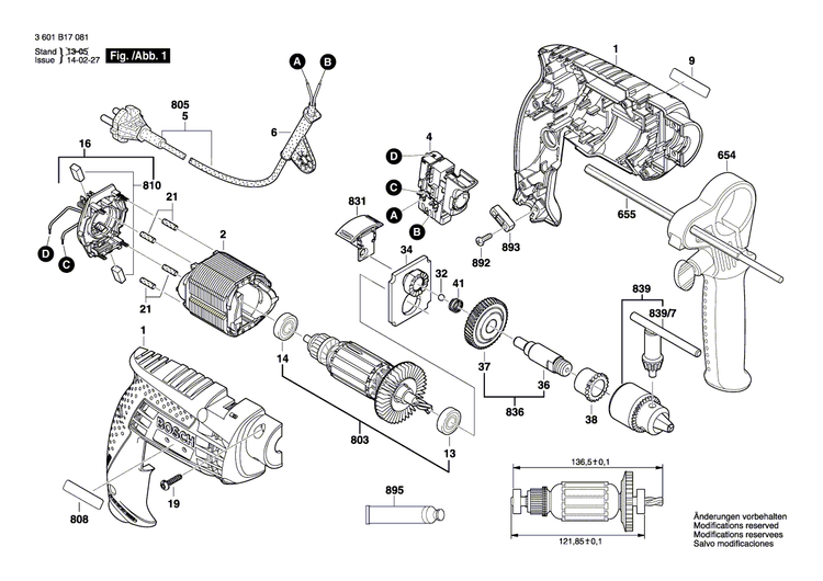 New Genuine Bosch 2609100428 Housing