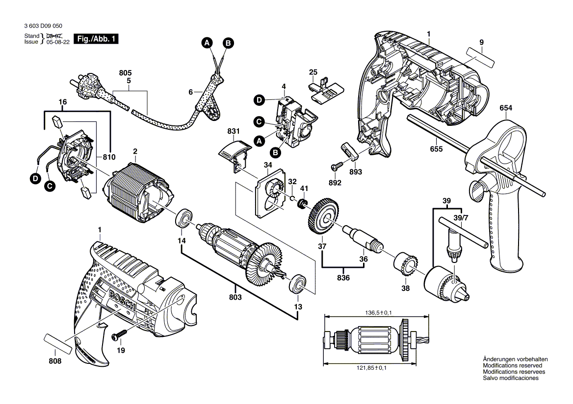 New Genuine Bosch 2609100450 Housing