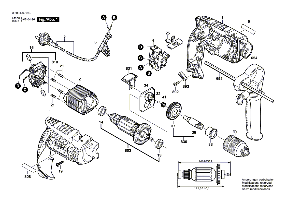 New Genuine Bosch 2609100578 Housing
