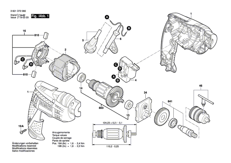 New Genuine Bosch 2609100643 Motor Housing