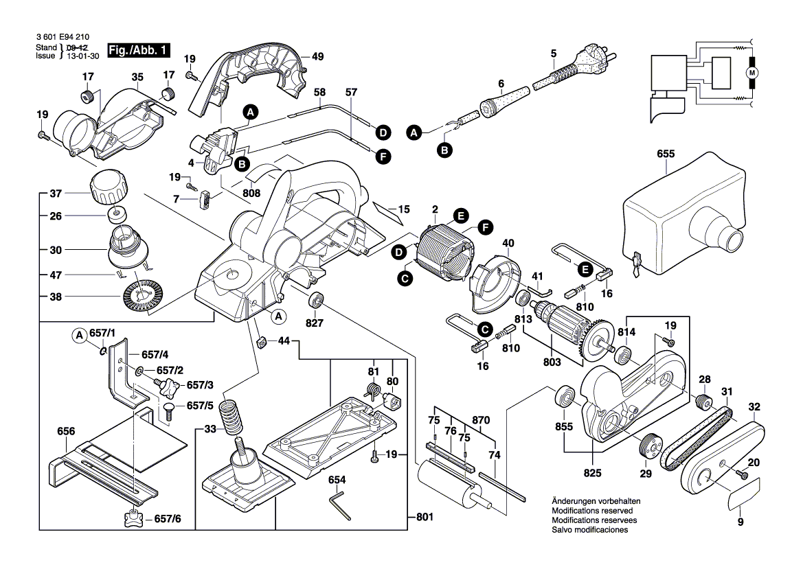 New Genuine Bosch 2609100835 Handle