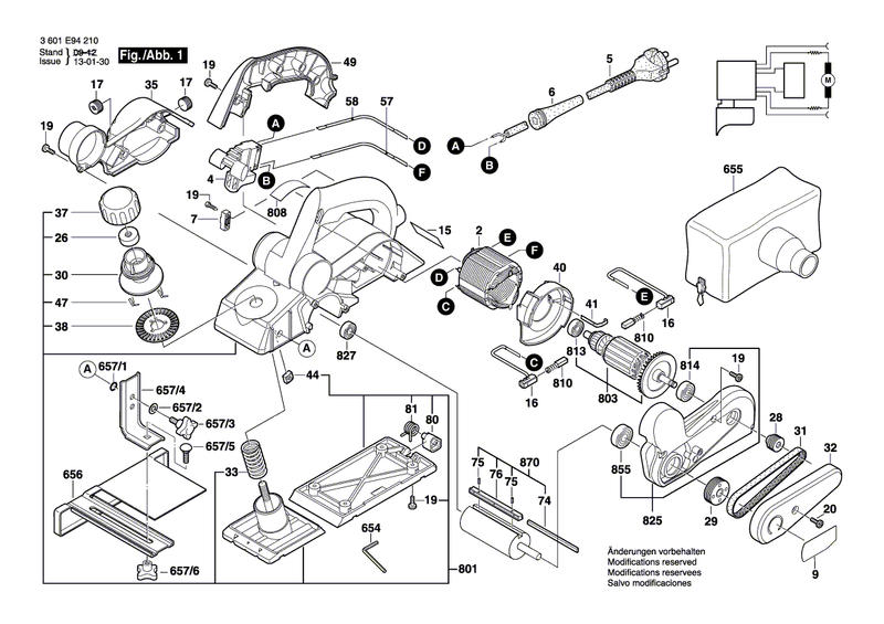 New Genuine Bosch 2609100835 Handle