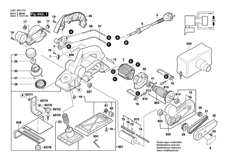 New Genuine Bosch 2609100835 Handle