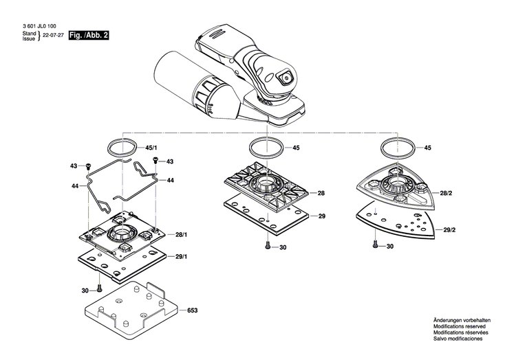 New Genuine Bosch 2609101303 Plate