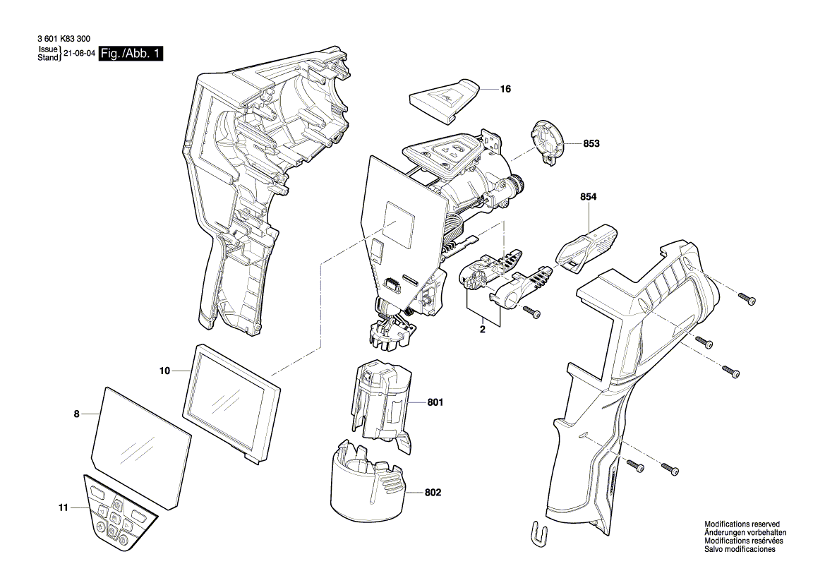 New Genuine Bosch 2609101452 Protective Glass