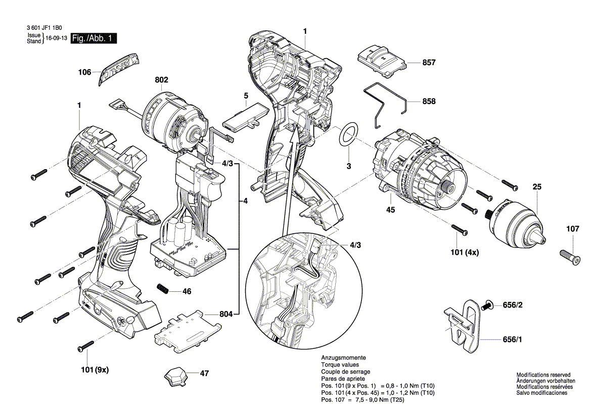 New Genuine Bosch 2609101551 Adjusting lever