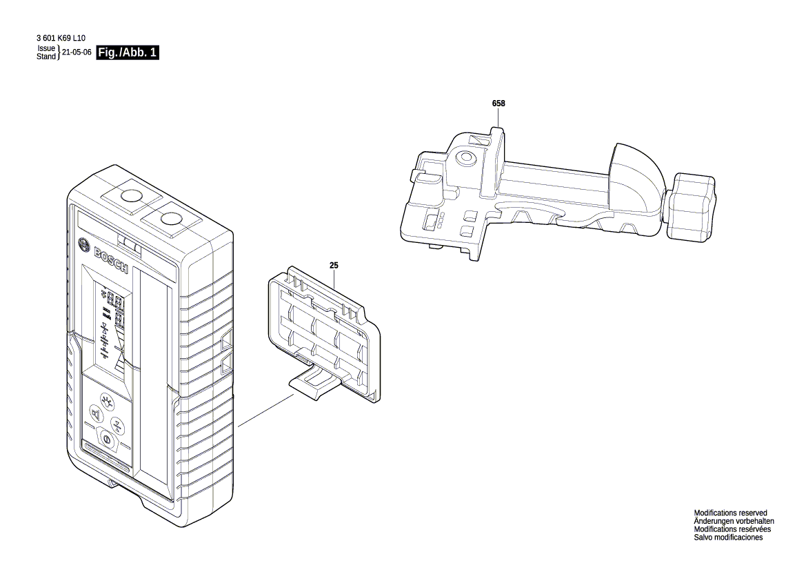New Genuine Bosch 2609101735 Battery Cover