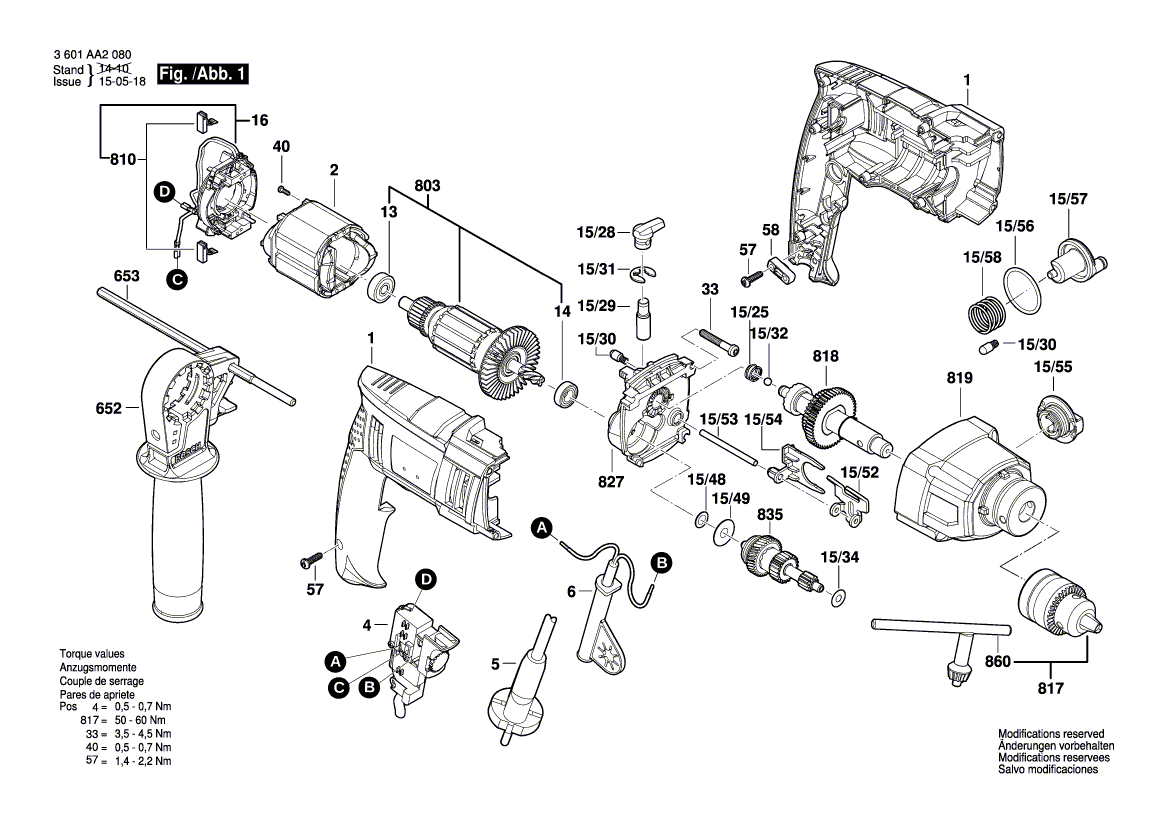 New Genuine Bosch 2609101797 Motor Housing
