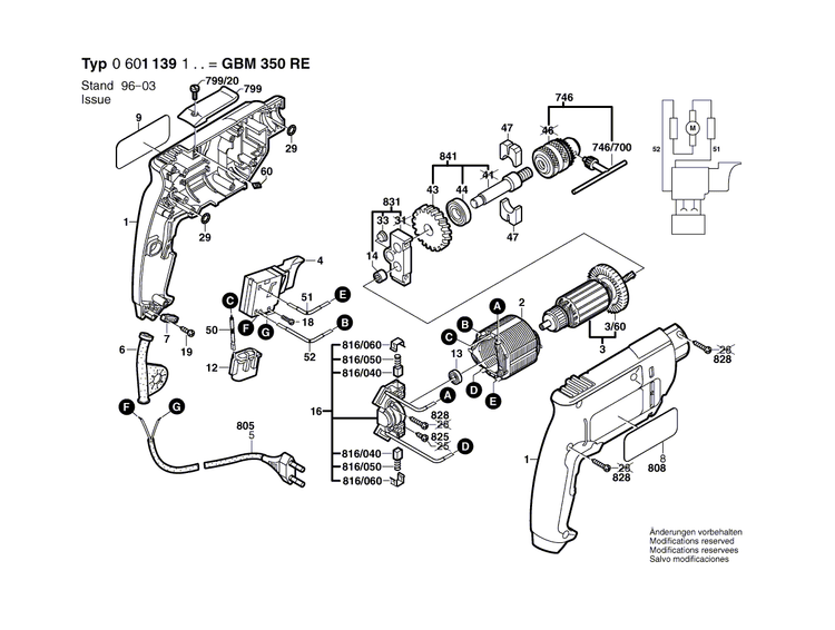 New Genuine Bosch 2609110017 Drilling Spindle