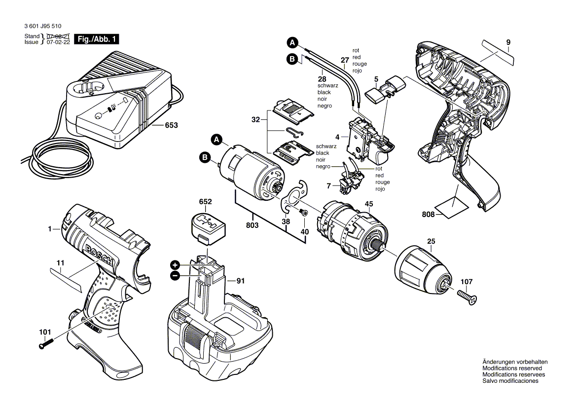 New Genuine Bosch 2609110661 Keyless Chuck