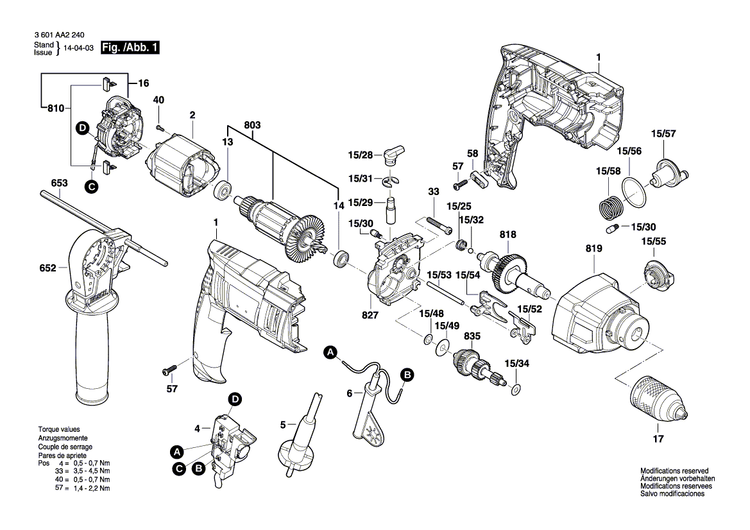 New Genuine Bosch 2609111220 Slide Pin