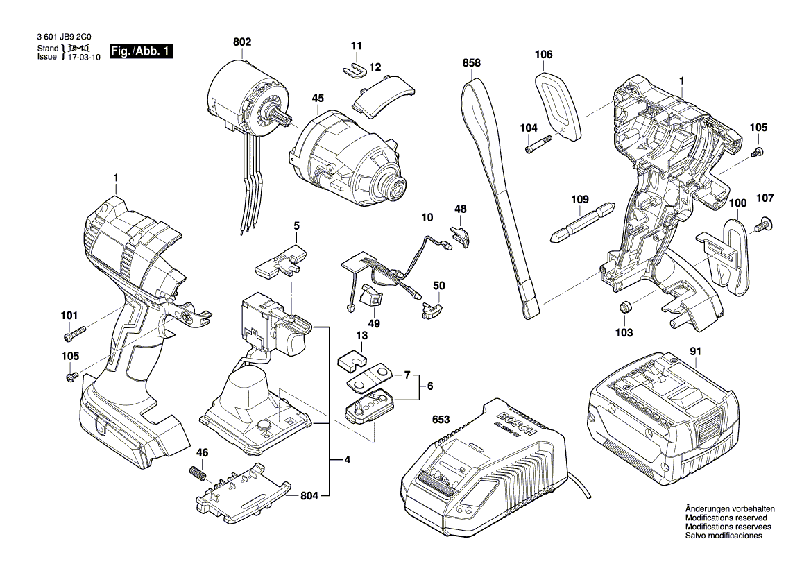 New Genuine Bosch 2609111258 Pin