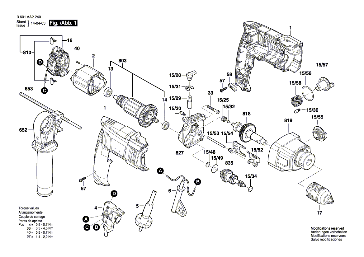 New Genuine Bosch 2609111383 Headless Screw