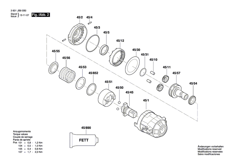 New Genuine Bosch 2609111447 Pan head screw