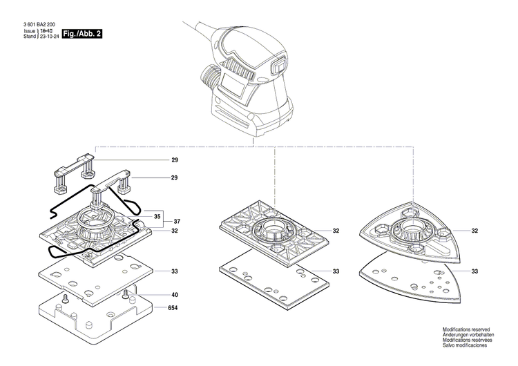 New Genuine Bosch 2609112106 Swing-Plate