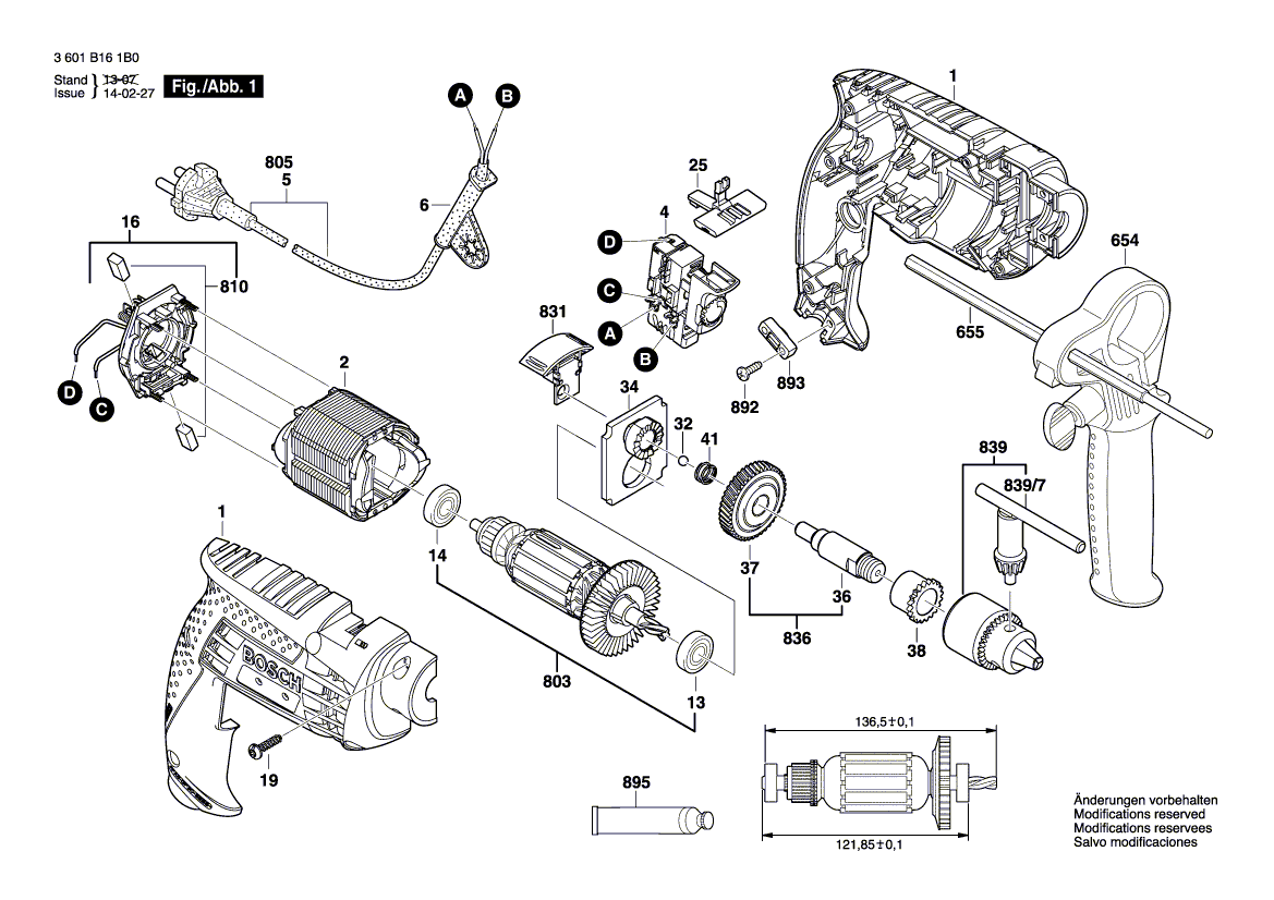 New Genuine Bosch 2609120231 Armature