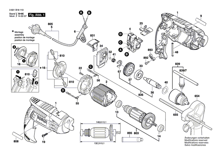 New Genuine Bosch 2609120234 Armature