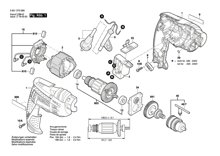 New Genuine Bosch 2609120303 Stator