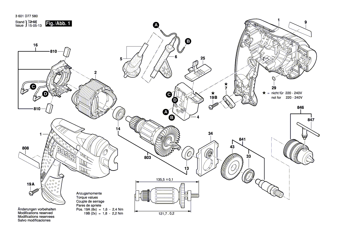 New Genuine Bosch 2609120350 Armature set