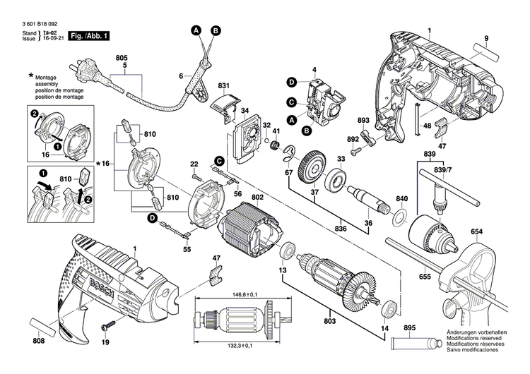New Genuine Bosch 2609120428 Connecting Cable