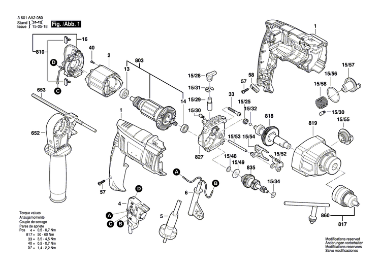 New Genuine Bosch 2609120683 Carbon-Brush Set