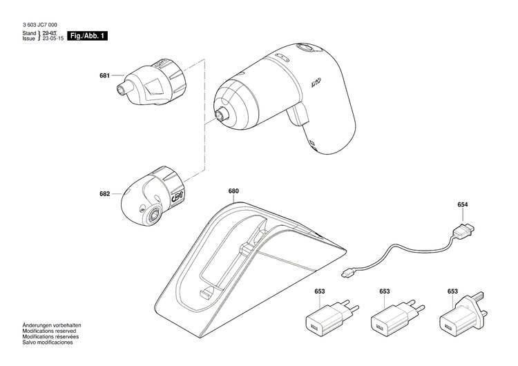 New Genuine Bosch 2609120718 Charger