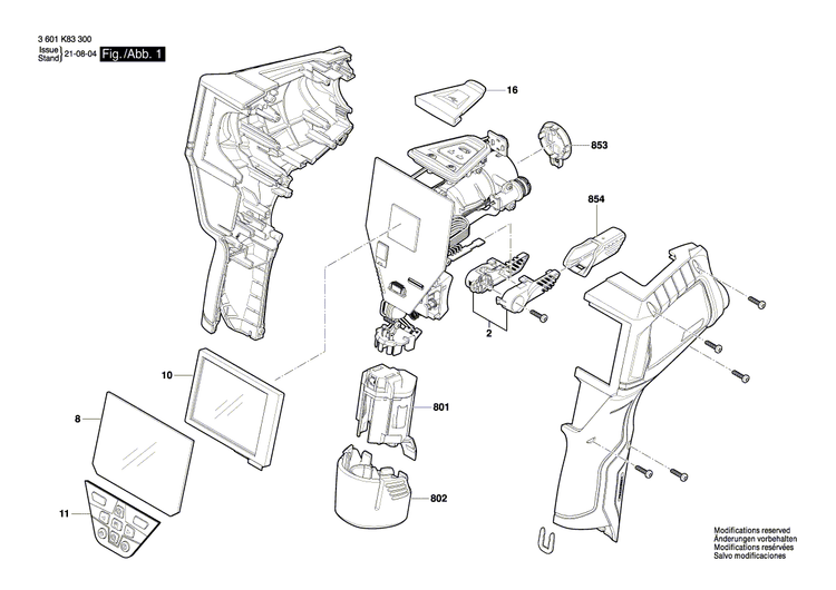 New Genuine Bosch 2609125204 Display