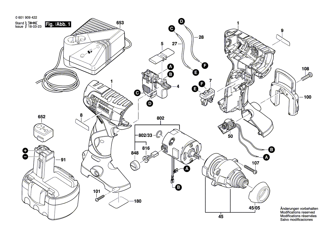 New Genuine Bosch 2609130720 Warning Plate